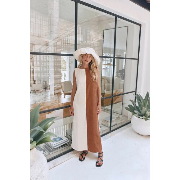 Verge Girl Anya Midi Dress Splice - 10 - Brown - Picture 5 of 8